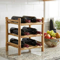 Estante de Vino Natural 32,5 x 29,5 x 36 cm Bambú