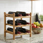Estante de Vino Natural 32,5 x 29,5 x 36 cm Bambú
