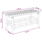 Banco de jardín 110 x 38 x 40 cm Bambú Natural Rectangular