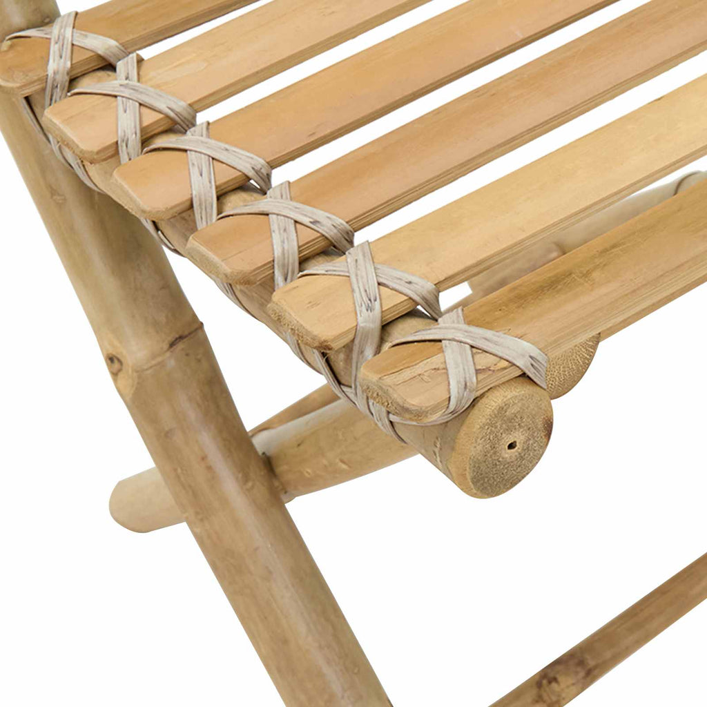 Silla de Jardín 4 pcs Natural Bambú