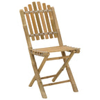 Silla de Jardín 4 pcs Natural Bambú