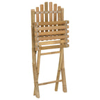 Silla de Jardín 4 pcs Natural Bambú