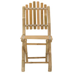 Silla de Jardín 4 pcs Natural Bambú