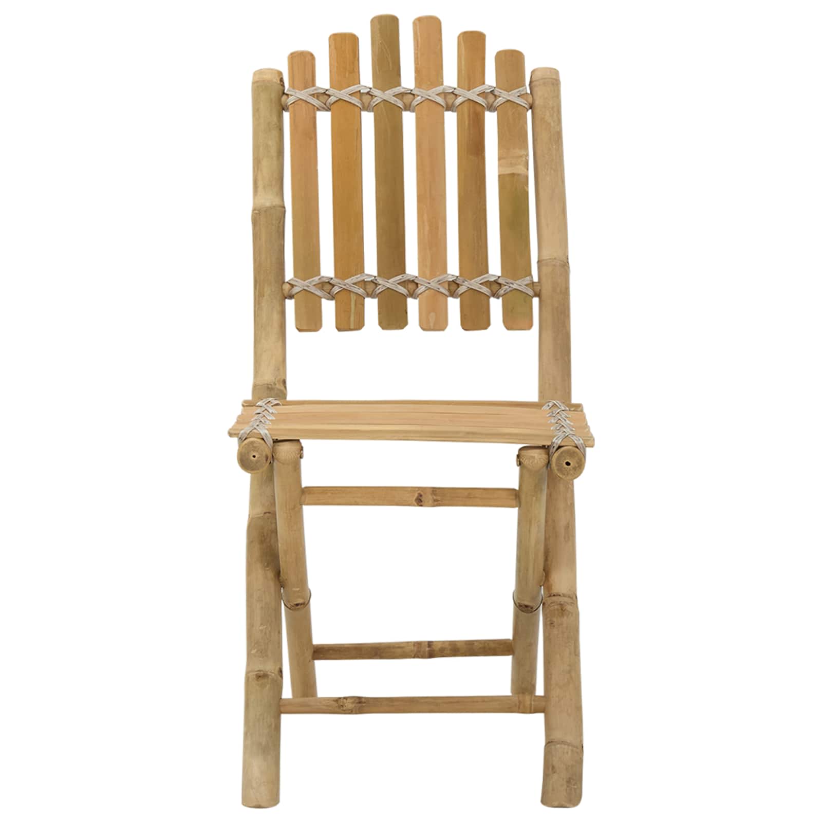 Silla de Jardín 4 pcs Natural Bambú