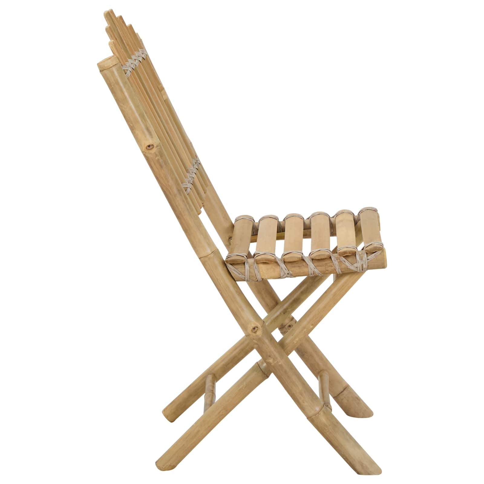 Silla de Jardín 4 pcs Natural Bambú