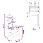 Silla de Jardín 4 pcs Natural Bambú