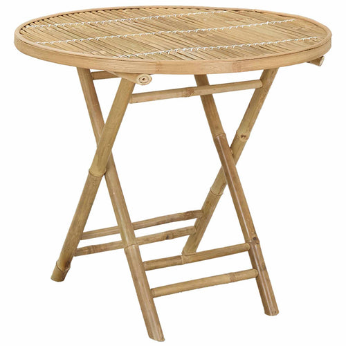 Natural Garden Table 80 x 70 cm Bamboo