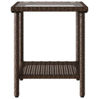 Conjunto de sofás de exterior con cojín 2 pcs Marrón y Rojo