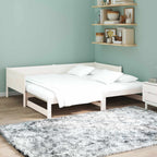 Cama abatible de día 180 x 200 cm Madera de pino macizo