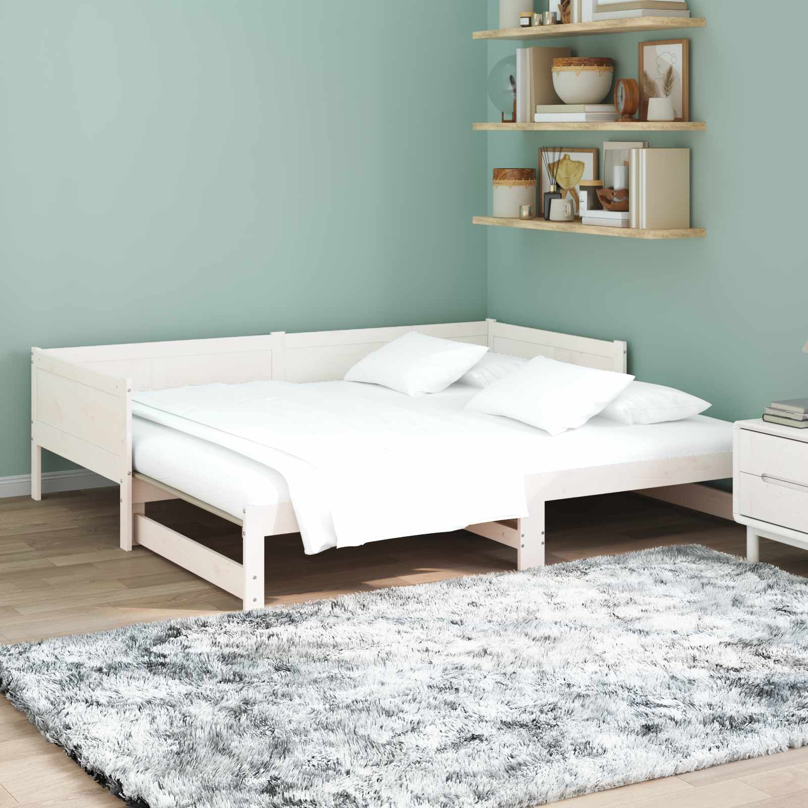 Cama abatible de día 180 x 200 cm Madera de pino macizo