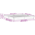 Estructura de cama 200 x 200 cm Madera de pino macizo