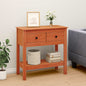 Mesa Consola Marrón cera 100 x 35 x 75 cm Madera de Pino Sólido