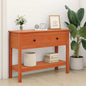 Mesa Consola Marrón cera 100 x 35 x 75 cm Madera de Pino Sólido
