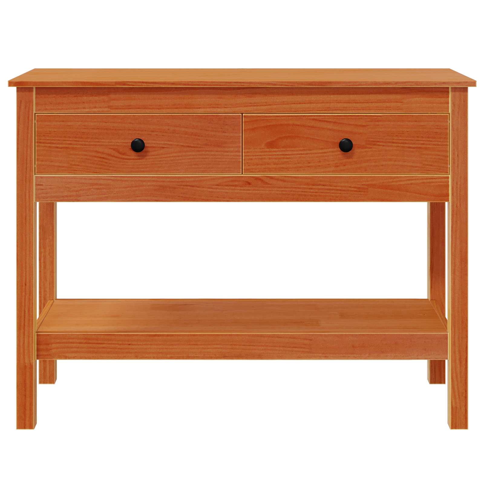 Mesa Consola Marrón cera 100 x 35 x 75 cm Madera de Pino Sólido