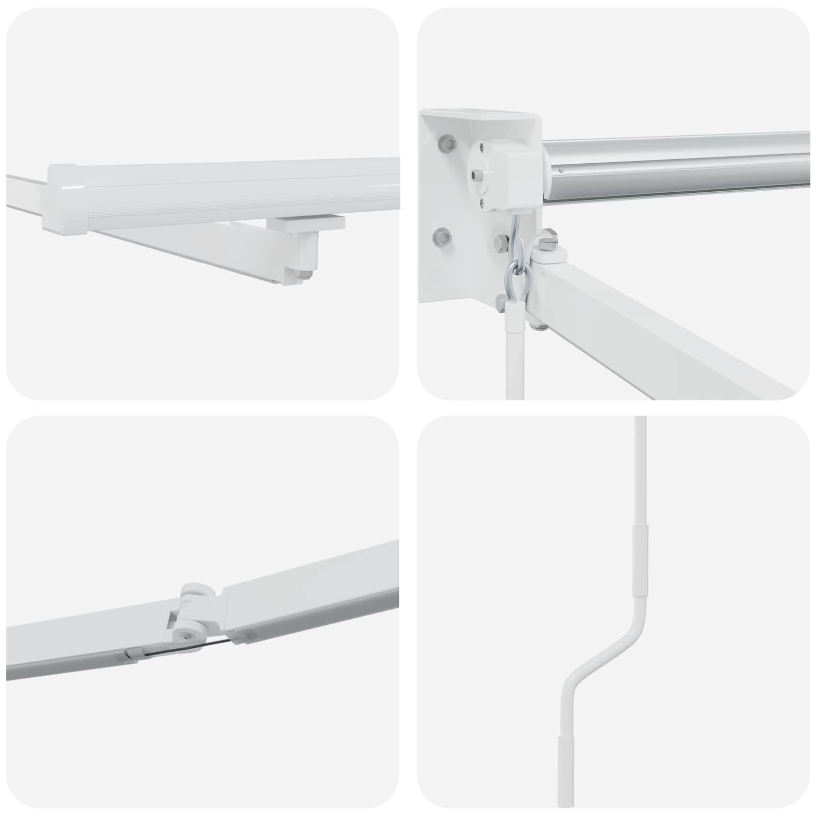 Estructura de toldo retráctil eléctrico 2,5 x 2 m Aluminio