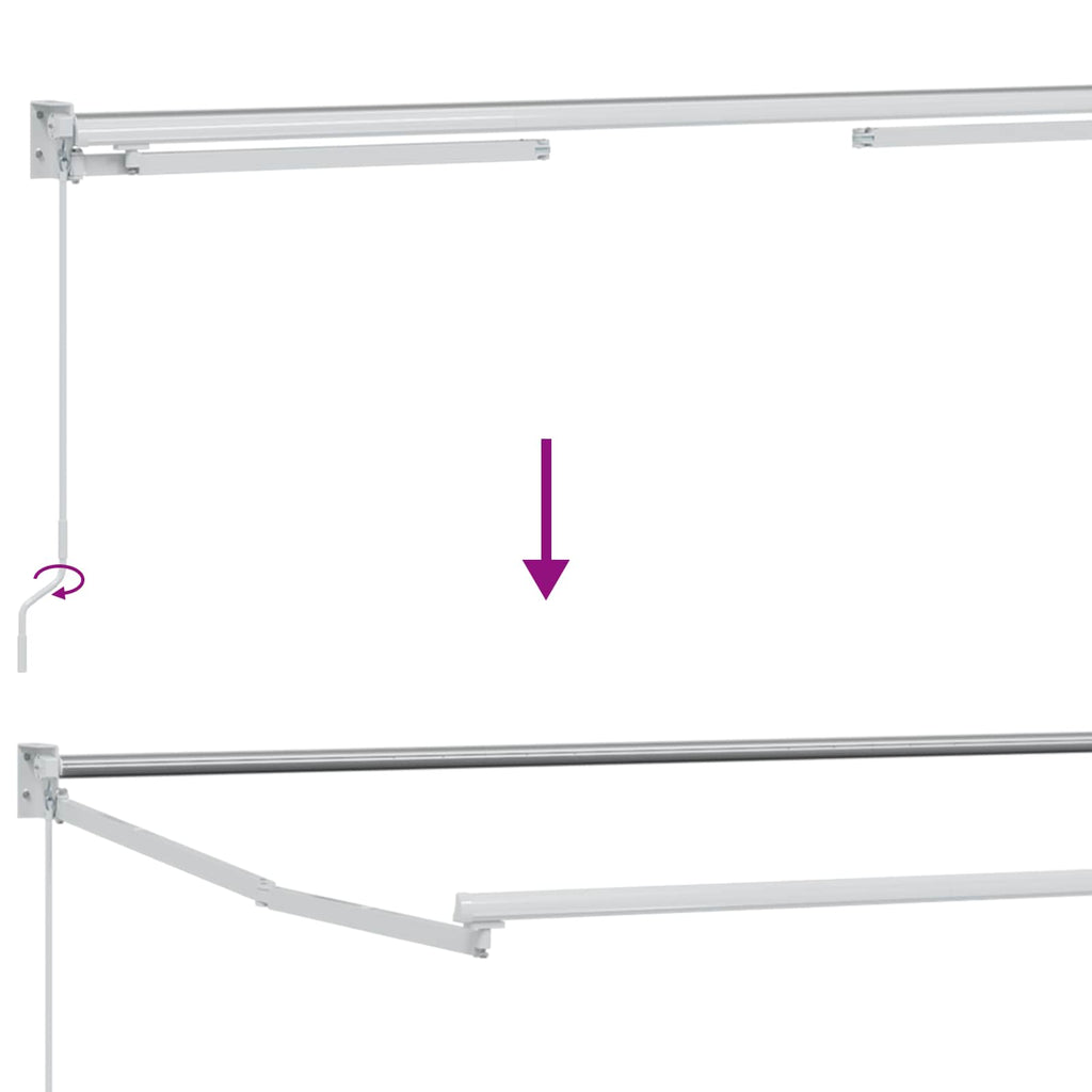 Estructura de toldo retráctil eléctrico 2,5 x 2 m Aluminio