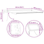 Estructura de toldo retráctil eléctrico 2,5 x 2 m Aluminio