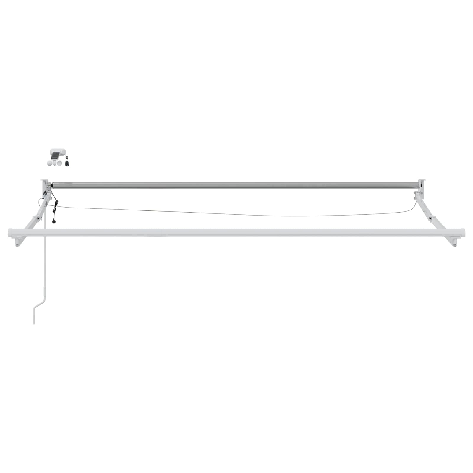 Estructura de toldo retráctil eléctrico 2,5 x 2 m Aluminio