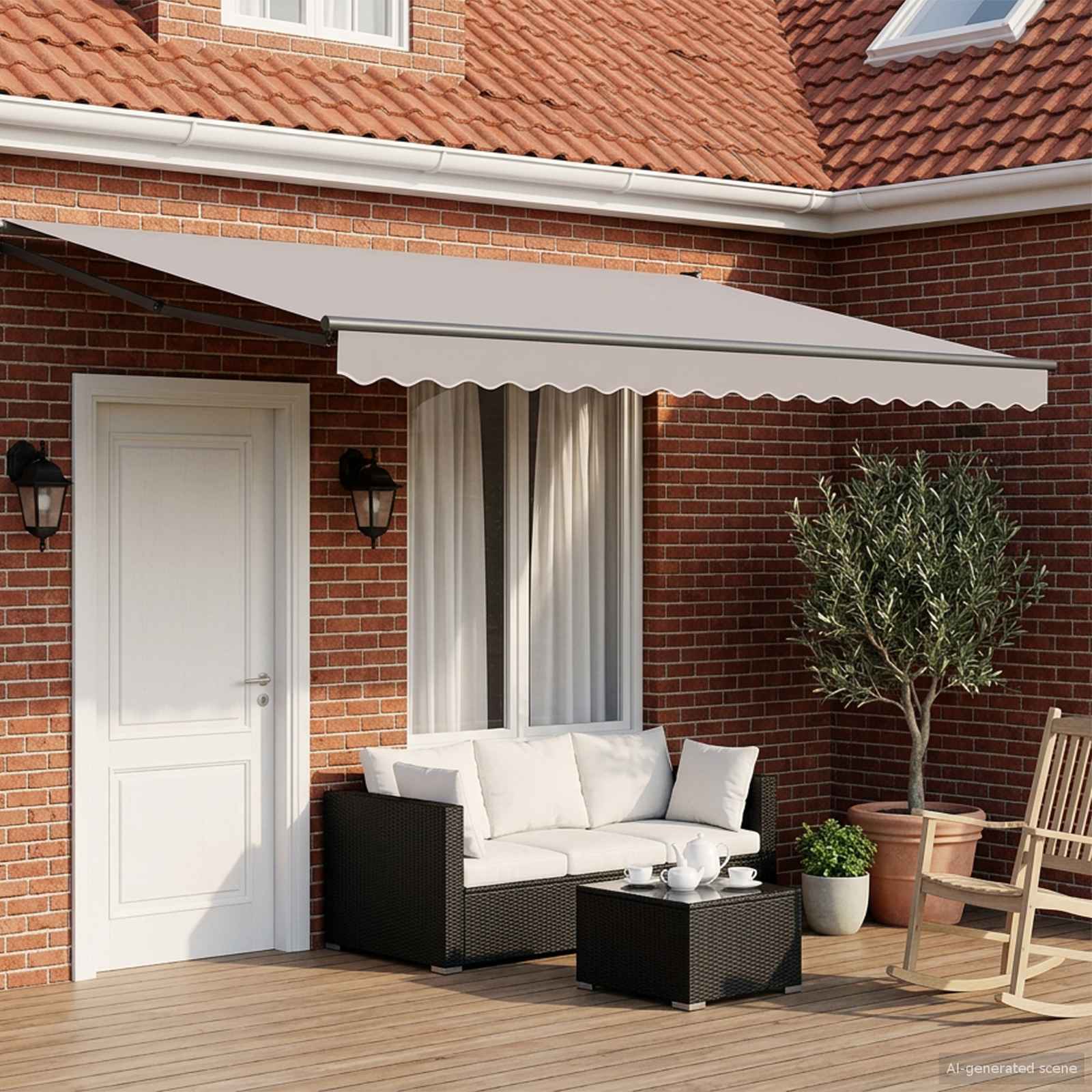 Estrutura de toldo retrátil elétrico 2,5 x 2 m Alumínio