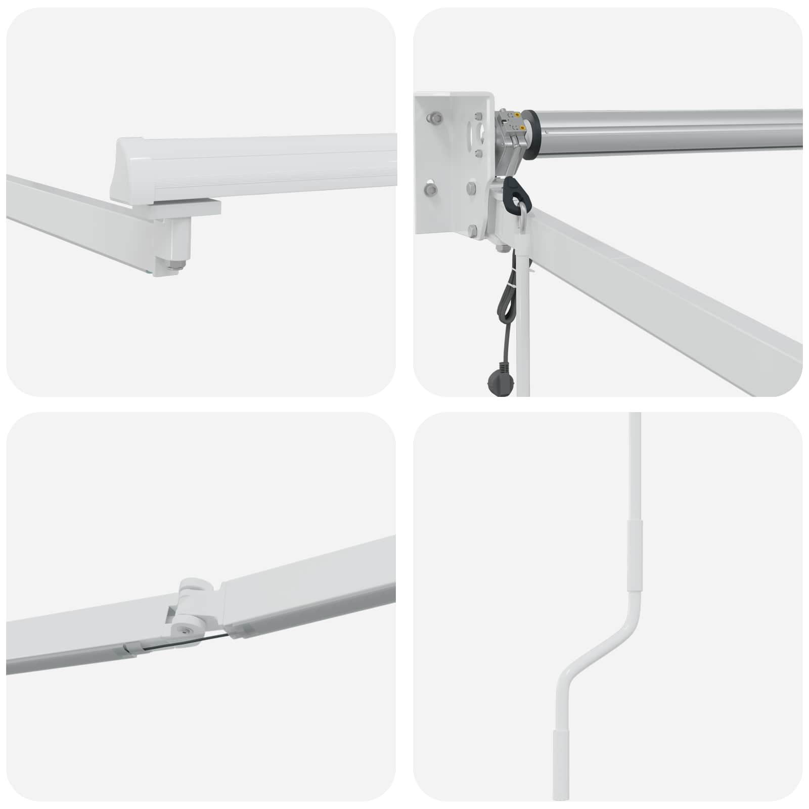 Estructura de toldo retráctil eléctrico 2,5 x 2 m Acero
