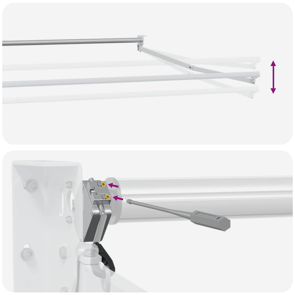 Estructura de toldo retráctil eléctrico 2,5 x 2 m Acero