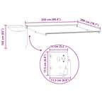 Estructura de toldo retráctil eléctrico 2,5 x 2 m Acero