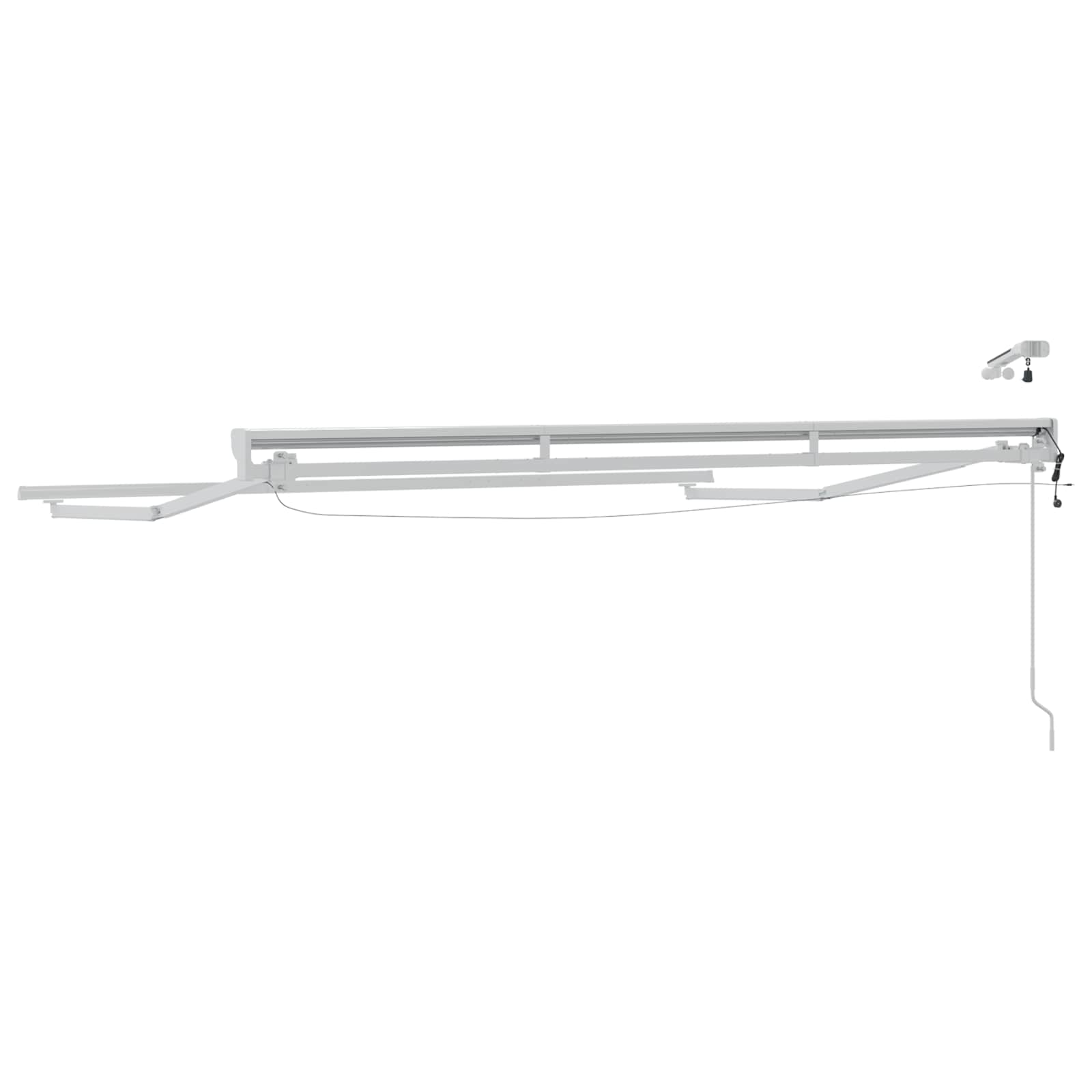 Marco de toldo eléctrico con LEDs 2,5 x 2 m Aluminio