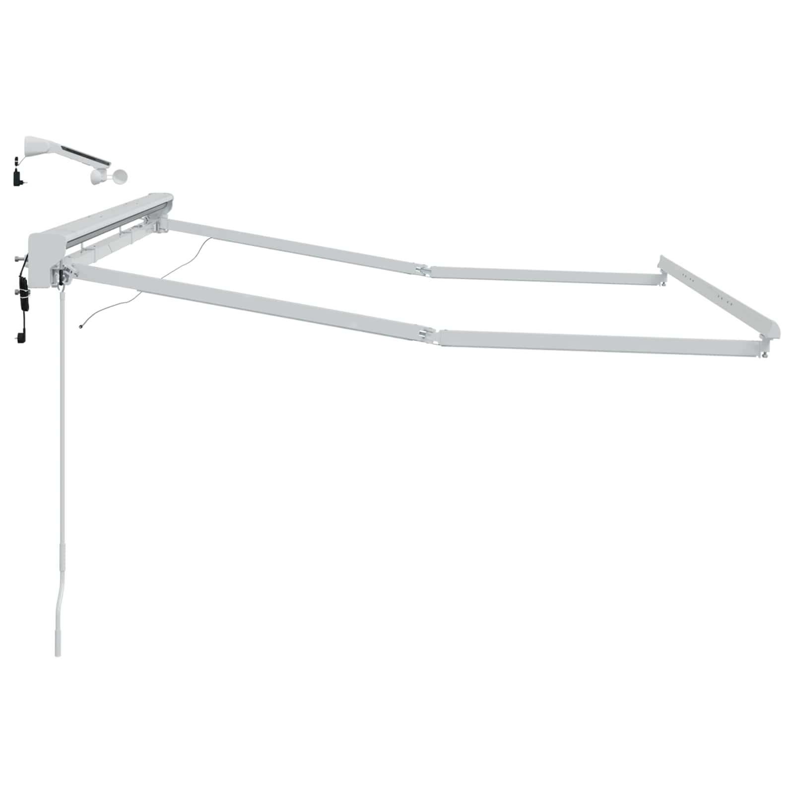 Marco de toldo eléctrico con LEDs 2,5 x 2 m Aluminio