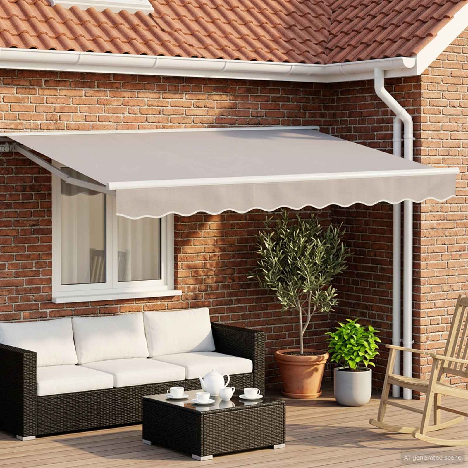Estrutura de toldo elétrico com LEDs 2,5 x 2 m Alumínio