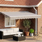 Estrutura de toldo elétrico com LEDs 2,5 x 2 m Alumínio