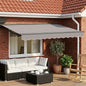 Estrutura de toldo elétrico com LEDs 2,5 x 2 m Alumínio