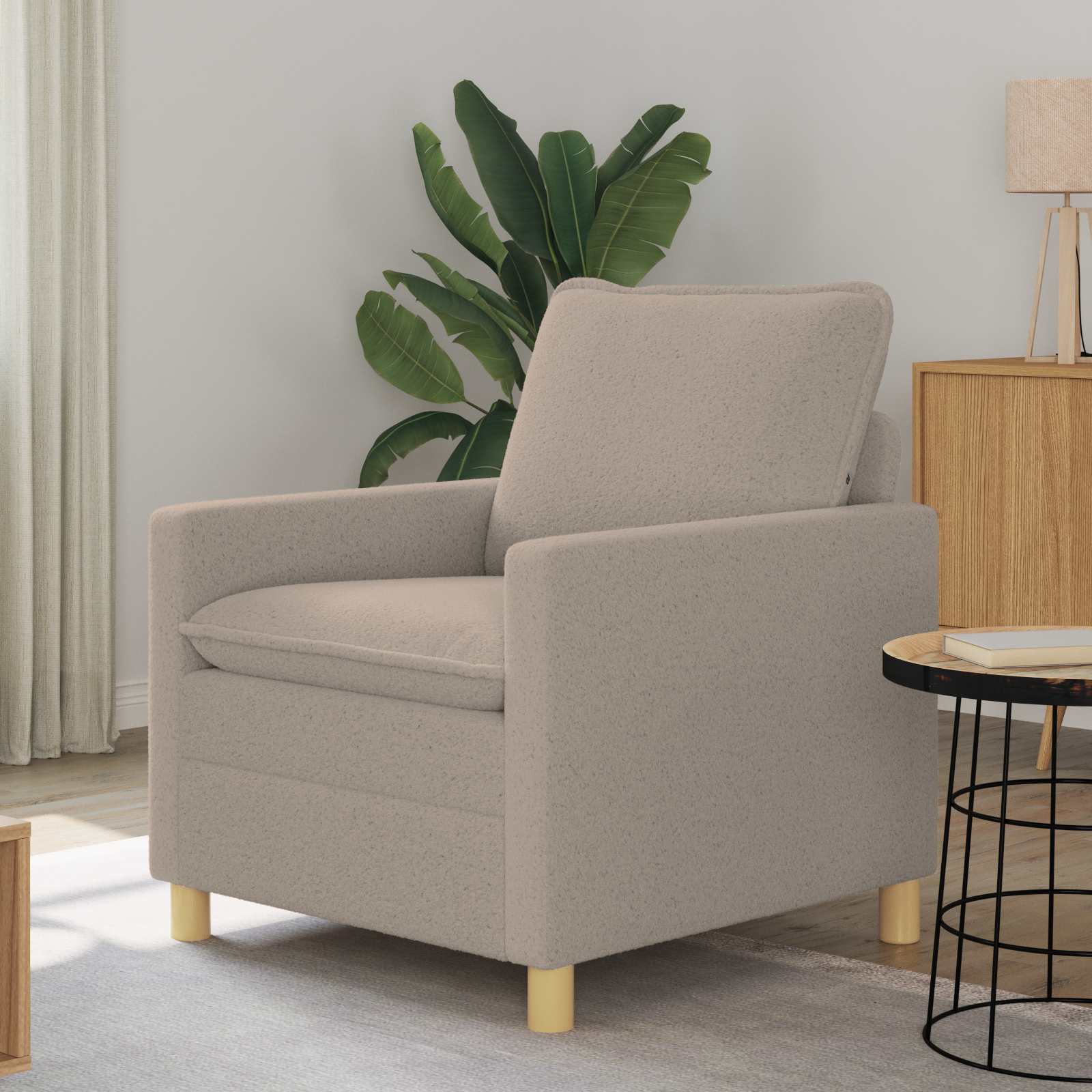 Sofá Beige 126 x 81 x 87,5 cm Tela