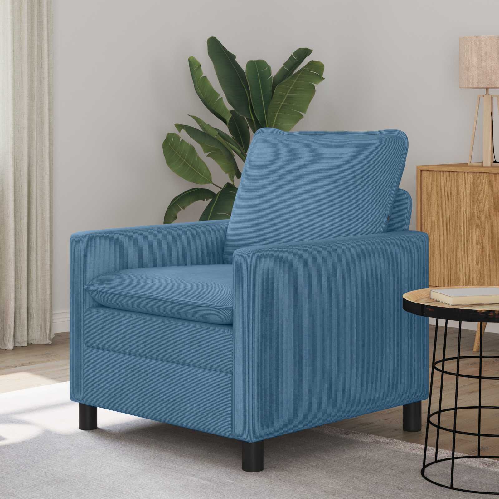 Sofá Azul 126 x 81 x 87,5 cm Tecido