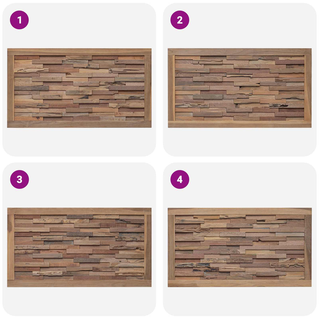 Cabecero Natural Madera de teca maciza