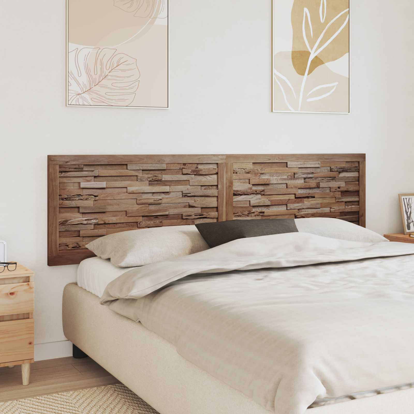 Cabecero Natural Madera de teca maciza