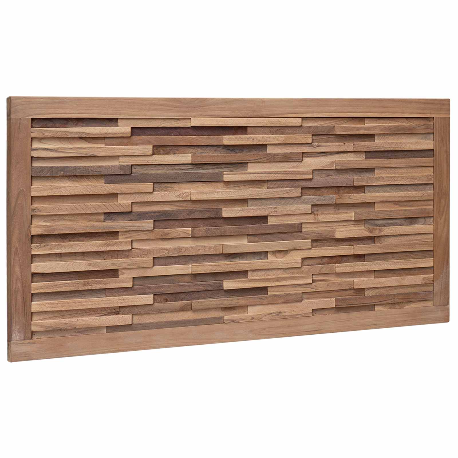Cabecero Natural Madera de teca maciza