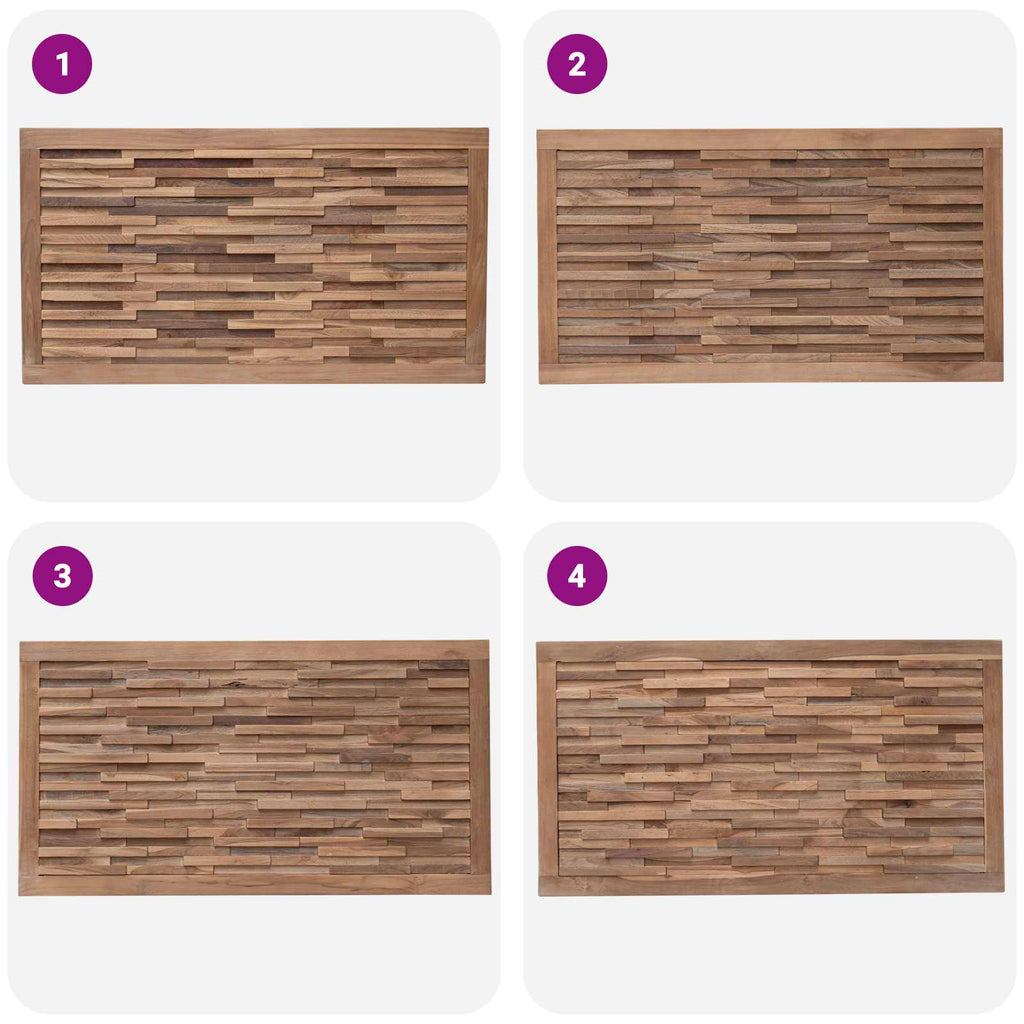 Cabecero Natural Madera de teca maciza