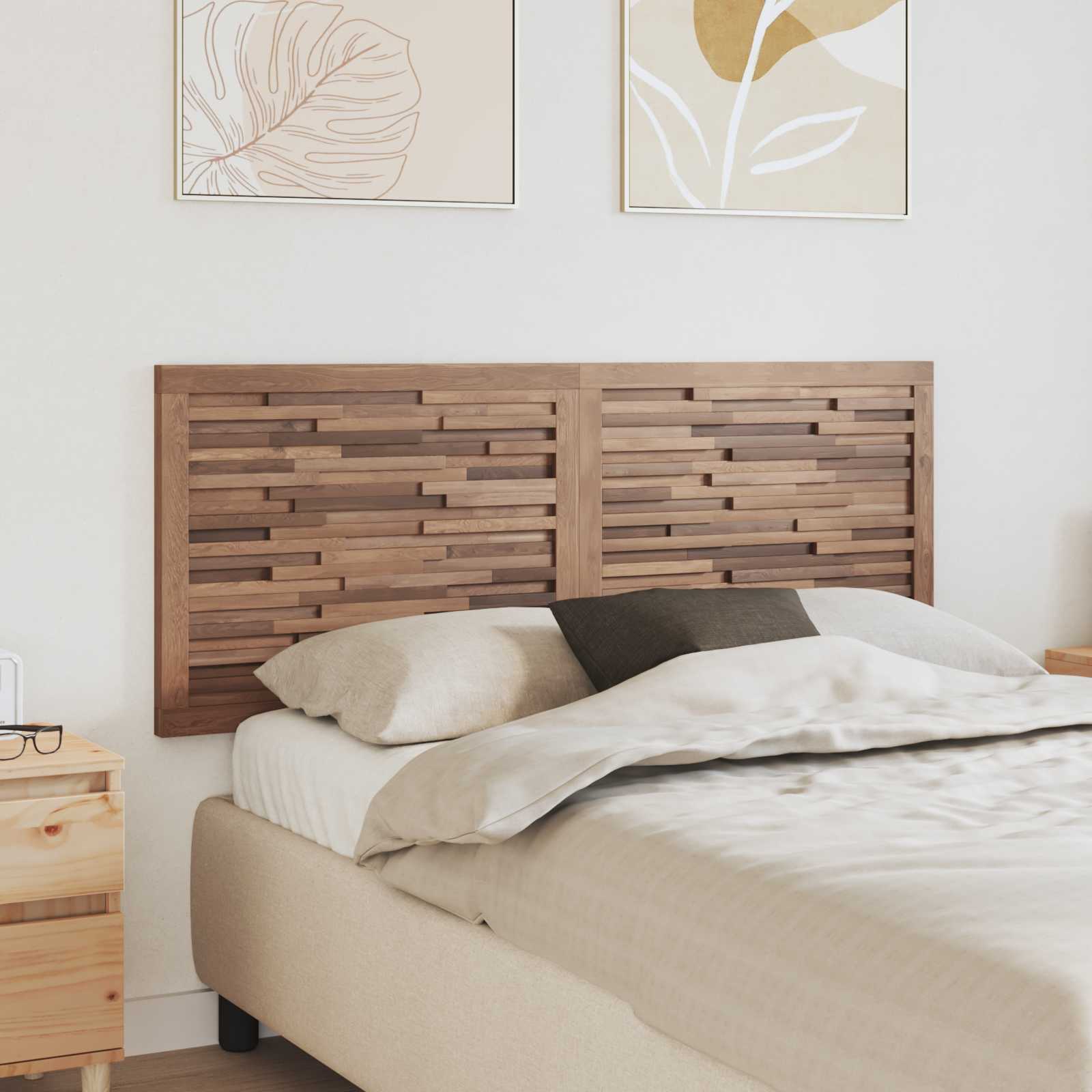 Cabecero Natural Madera de teca maciza