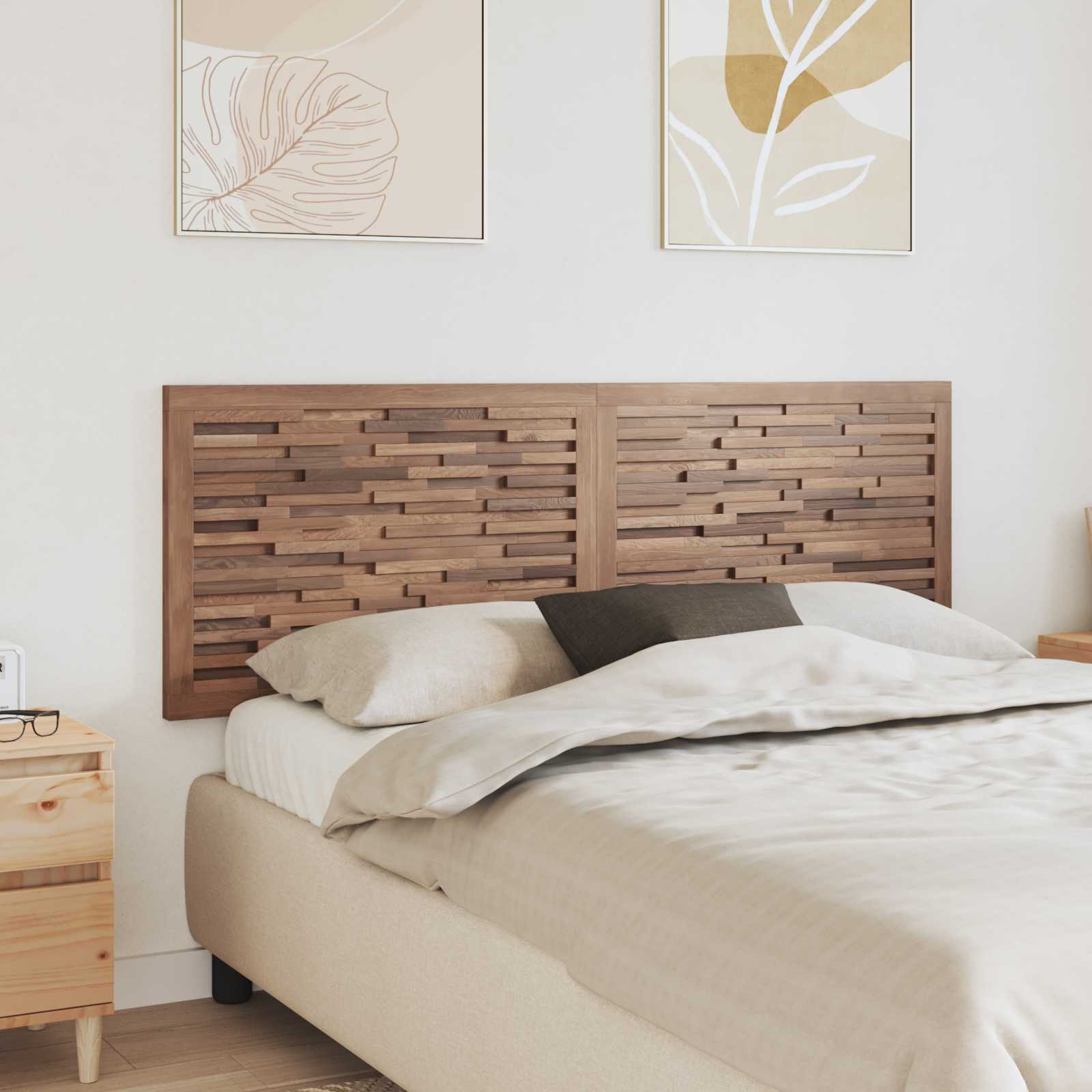 Cabecero Natural Madera de teca maciza