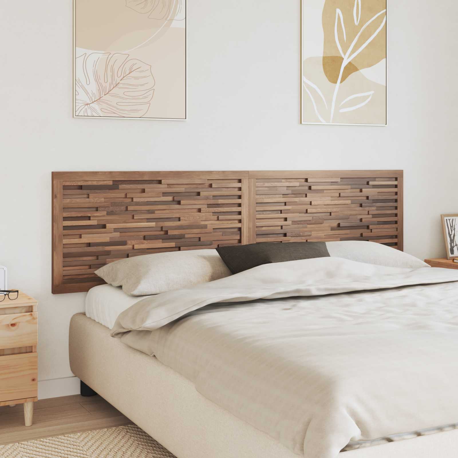 Cabecero Natural Madera de teca maciza