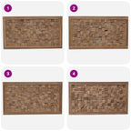 Cabecero Natural Madera de teca maciza