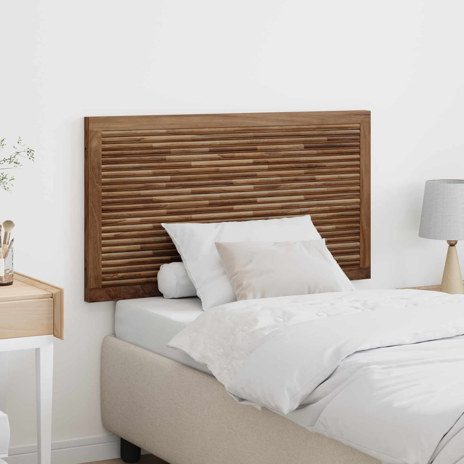 Cabecero Natural Madera de teca maciza