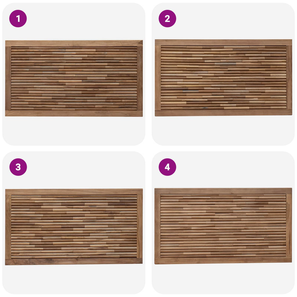 Cabecero Natural Madera de teca maciza