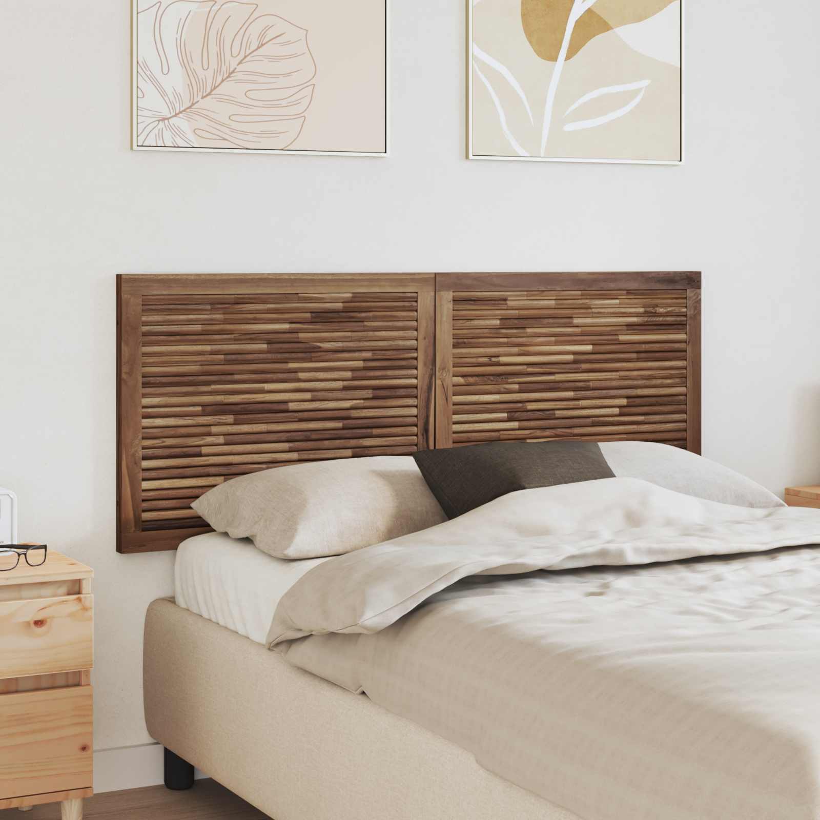 Cabecero Natural Madera de teca maciza