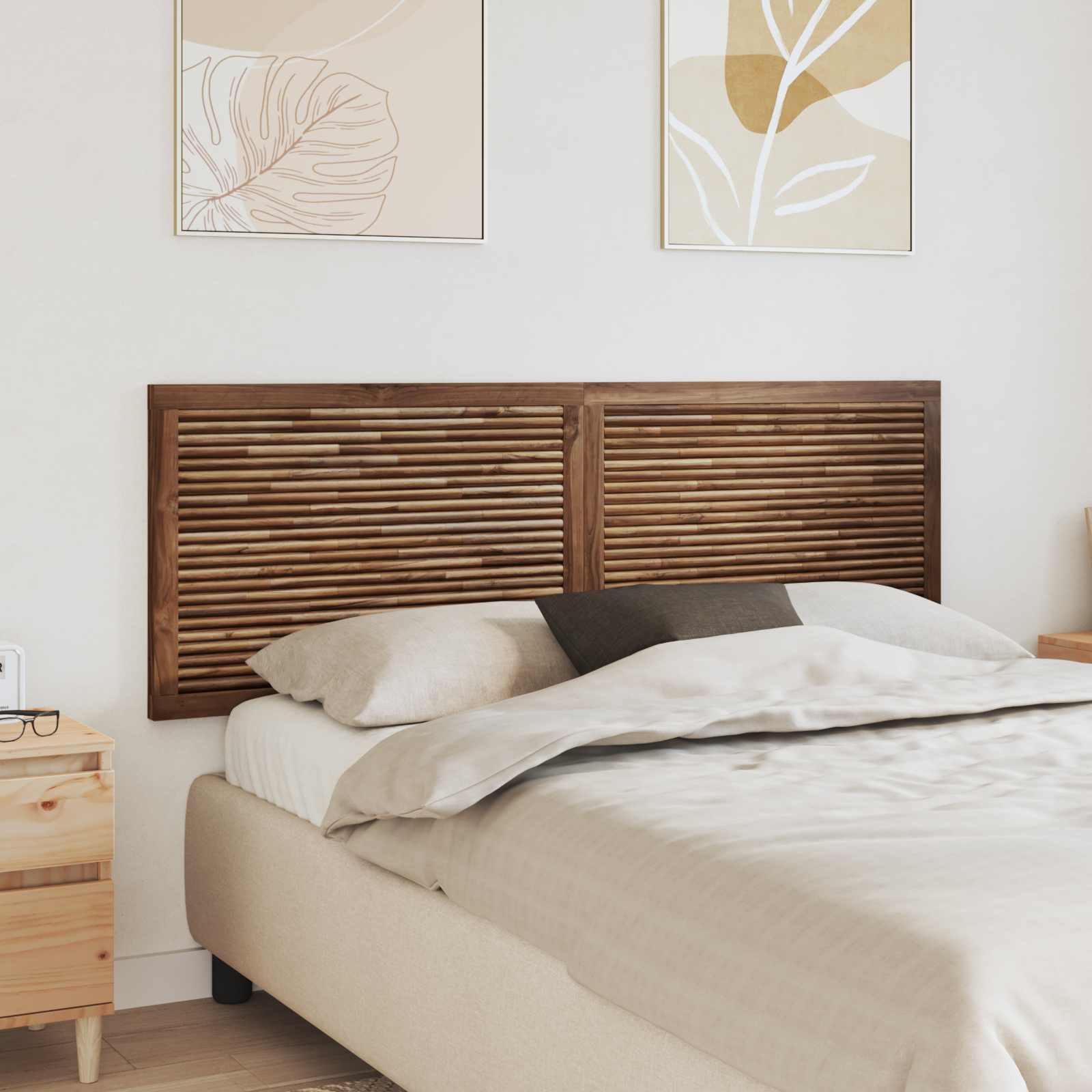 Cabecero Natural Madera de teca maciza
