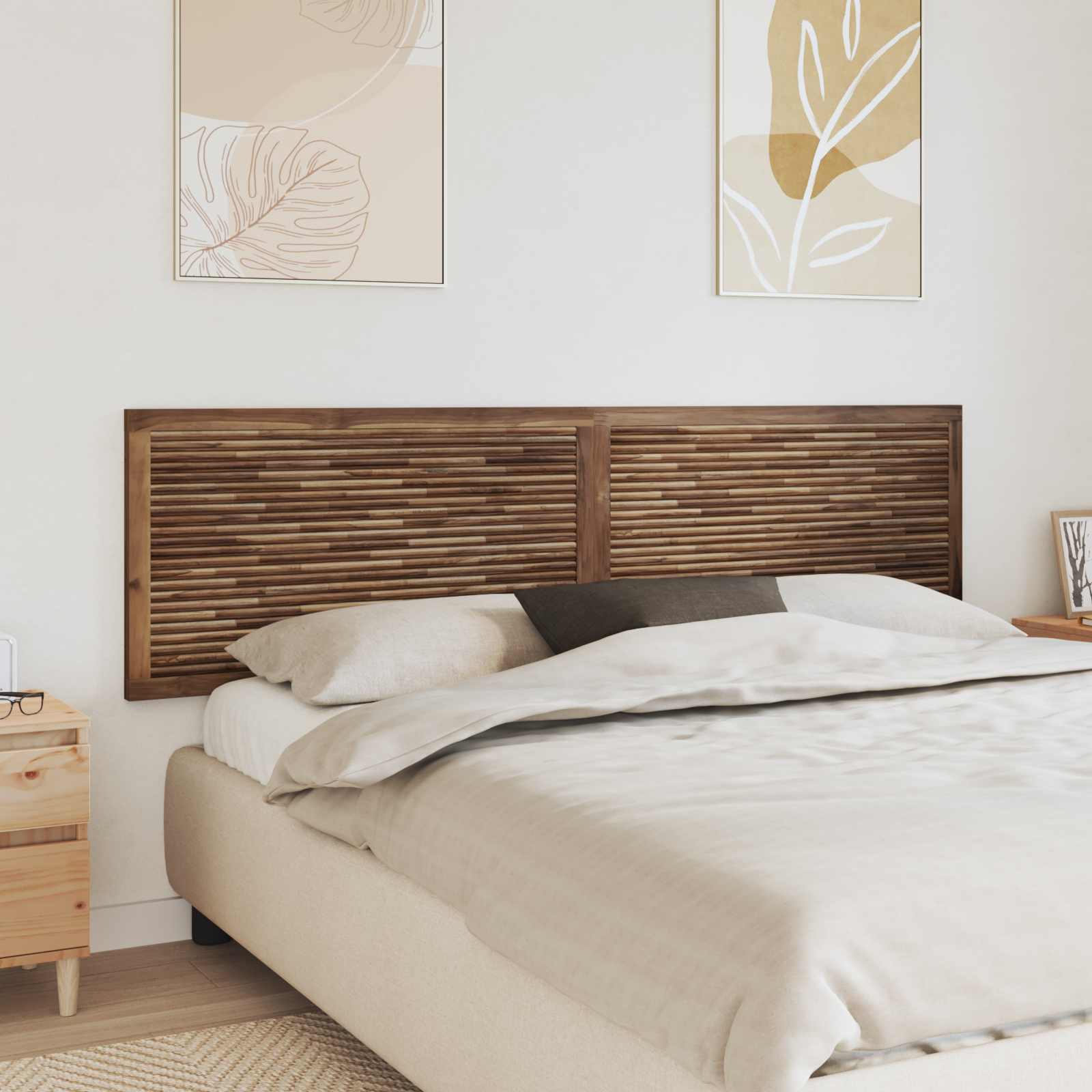Cabecero Natural Madera de teca maciza
