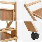 Carrito de cocina con ruedas Marrón Claro 65 x 40,5 x 76,5 cm