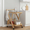 Carrito de cocina con ruedas Marrón Claro 65 x 40,5 x 76,5 cm