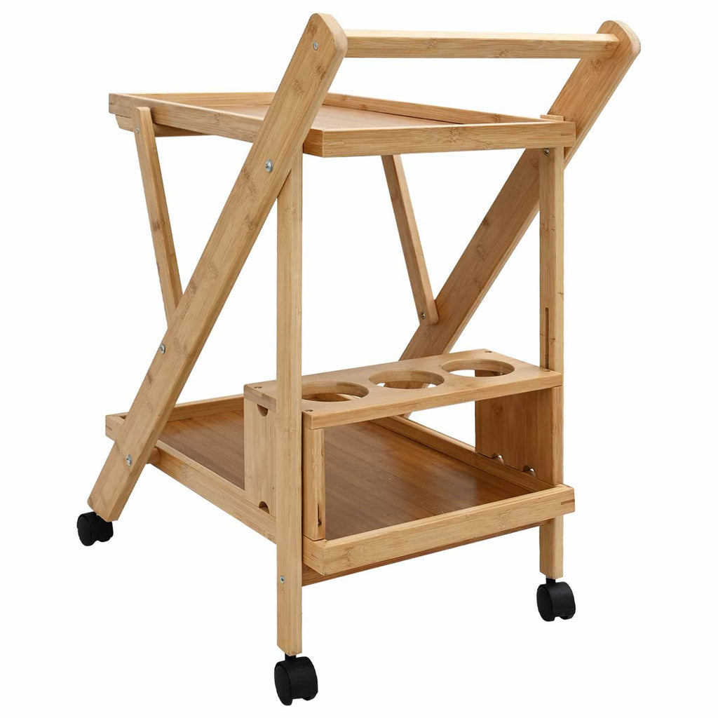 Carrito de cocina con ruedas Marrón Claro 65 x 40,5 x 76,5 cm