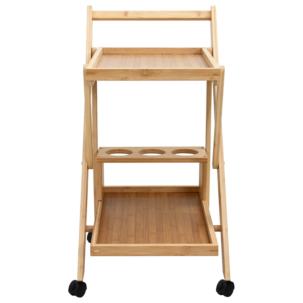 Carrito de cocina con ruedas Marrón Claro 65 x 40,5 x 76,5 cm